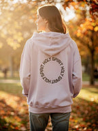 🌸 Holy Spirit – Geborduurd Design op Lavendelkleurige Stof unisex oversized