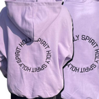 🌸 Holy Spirit – Geborduurd Design op Lavendelkleurige Stof unisex oversized