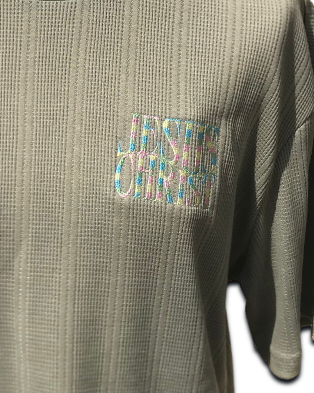 Jesus Christ embroidered t-shirt casual streetwear