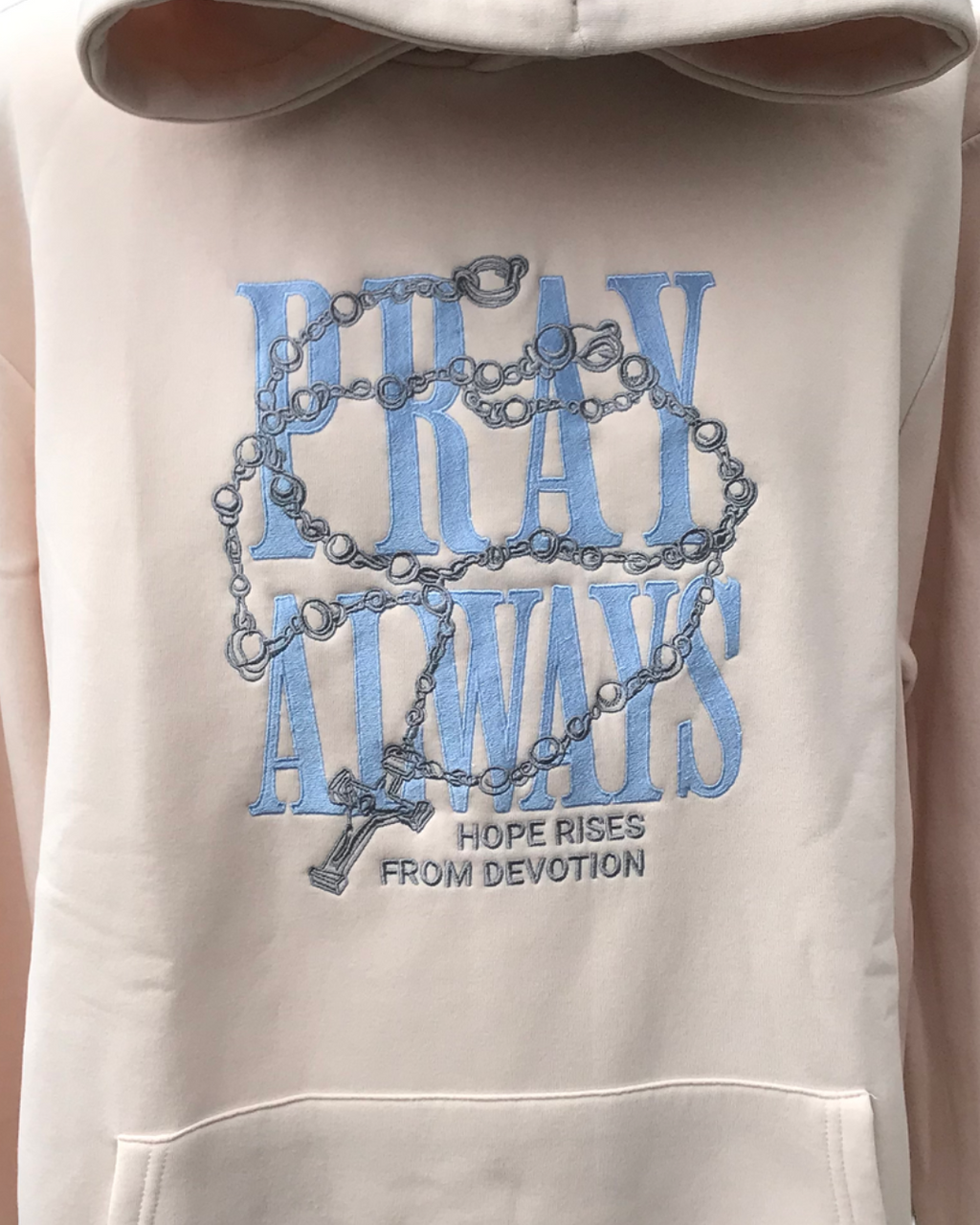 LIMITED DROP 1/1 : Pray always sand embroidered hoodie