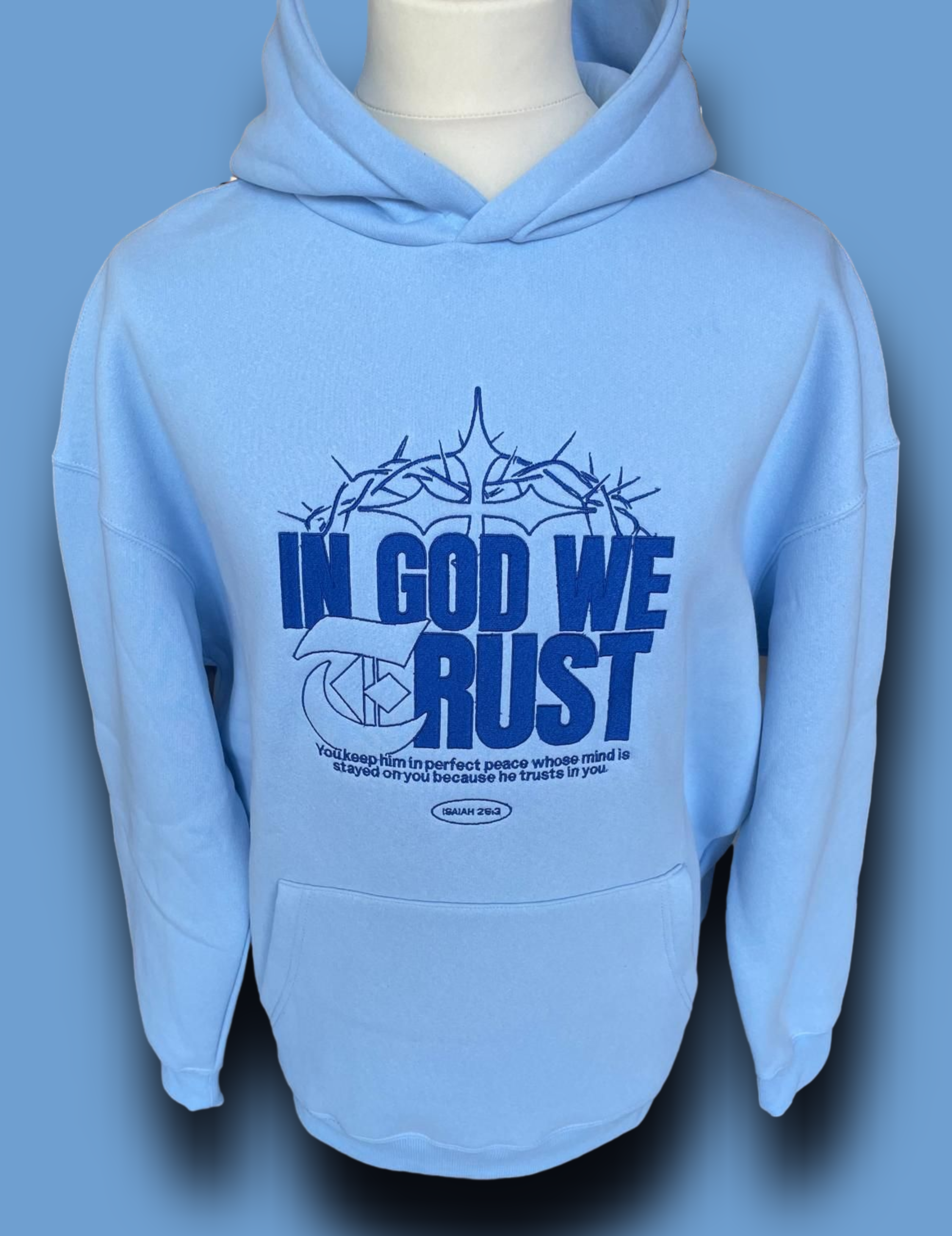 IN GOD WE TRUST - FAITHWEAR BLUE SKY - HOODIE