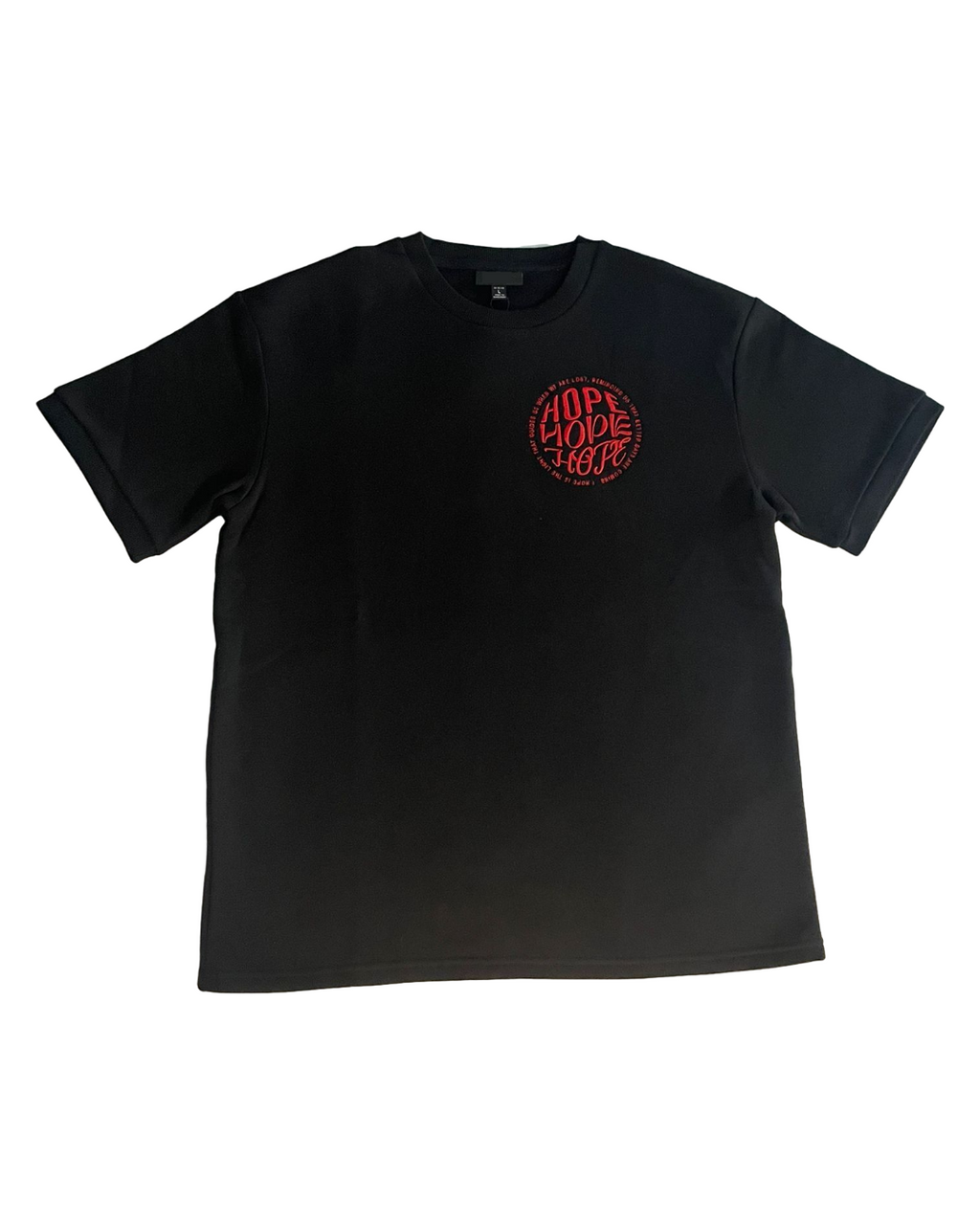 HOPE T-Shirt – Black Edition (Red Embroidery)