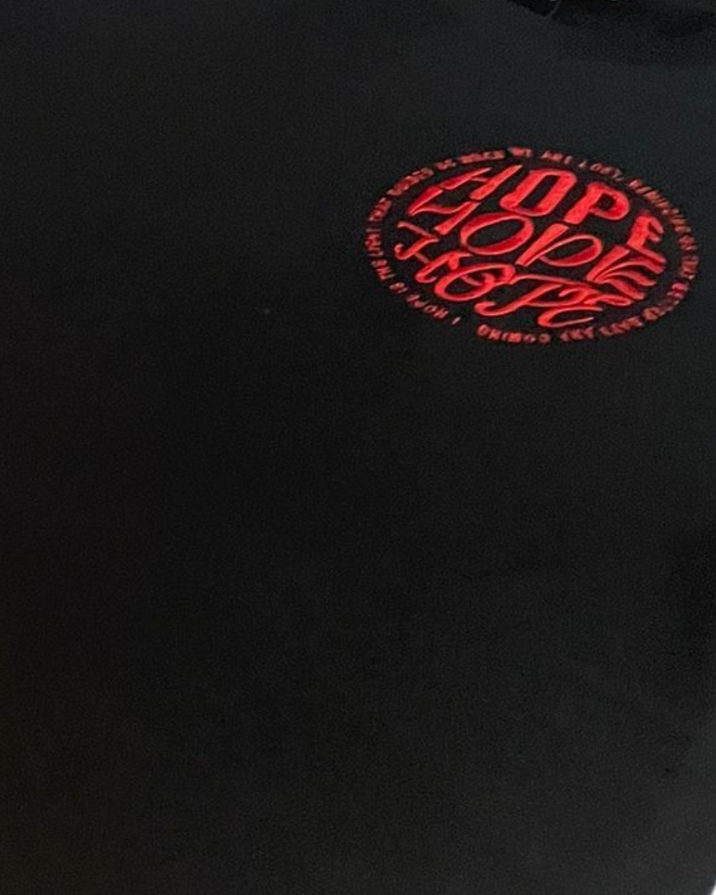 HOPE T-Shirt – Black Edition (Red Embroidery)