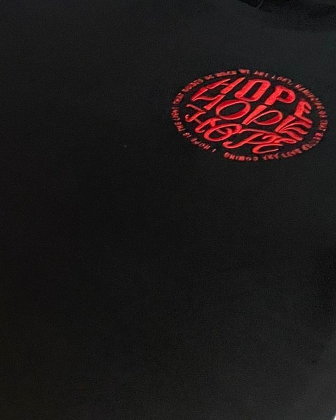 HOPE T-Shirt – Black Edition (Red Embroidery)
